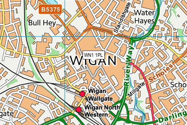 WN1 1PL map - OS VectorMap District (Ordnance Survey)