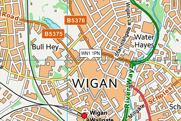 WN1 1PN map - OS VectorMap District (Ordnance Survey)