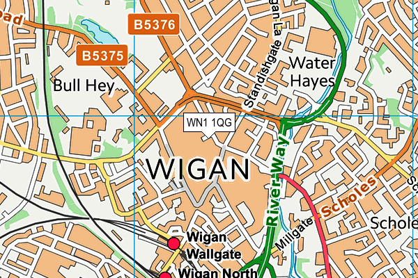 WN1 1QG map - OS VectorMap District (Ordnance Survey)