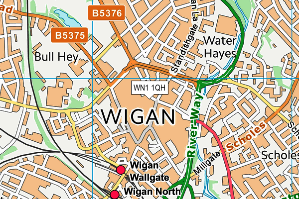 WN1 1QH map - OS VectorMap District (Ordnance Survey)