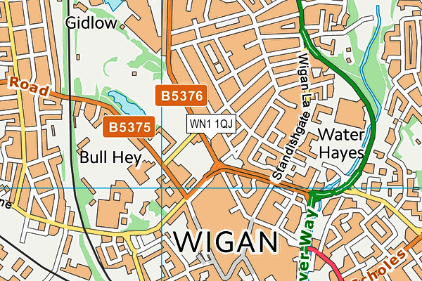 WN1 1QJ map - OS VectorMap District (Ordnance Survey)