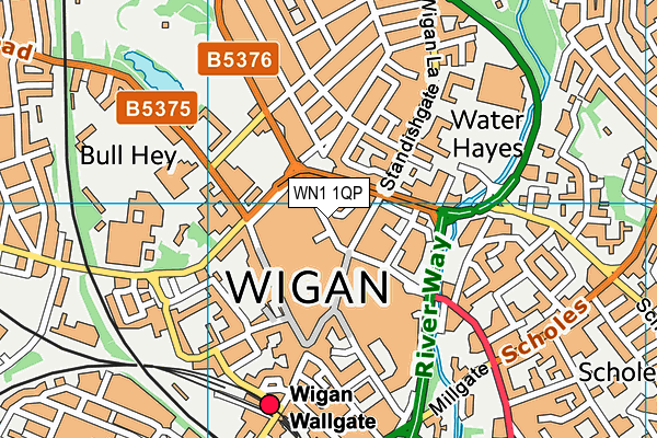 WN1 1QP map - OS VectorMap District (Ordnance Survey)