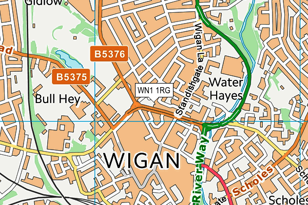 WN1 1RG map - OS VectorMap District (Ordnance Survey)