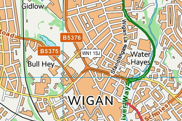 WN1 1SJ map - OS VectorMap District (Ordnance Survey)