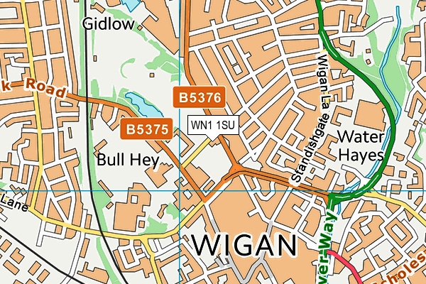 WN1 1SU map - OS VectorMap District (Ordnance Survey)