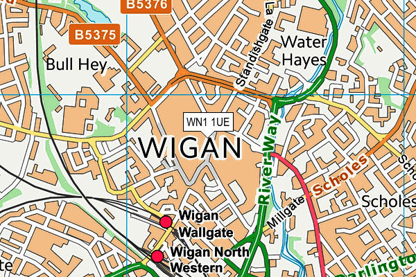 WN1 1UE map - OS VectorMap District (Ordnance Survey)