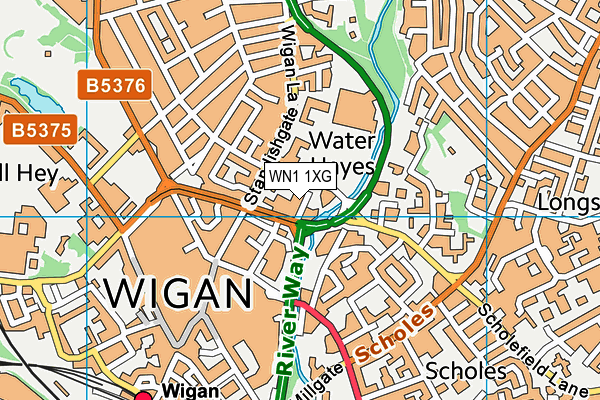 WN1 1XG map - OS VectorMap District (Ordnance Survey)