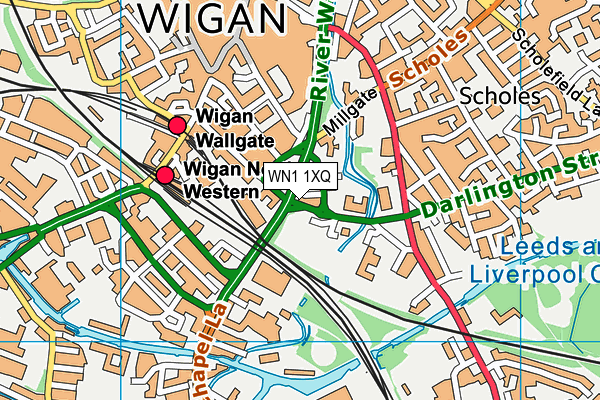 WN1 1XQ map - OS VectorMap District (Ordnance Survey)