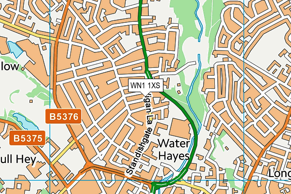 WN1 1XS map - OS VectorMap District (Ordnance Survey)