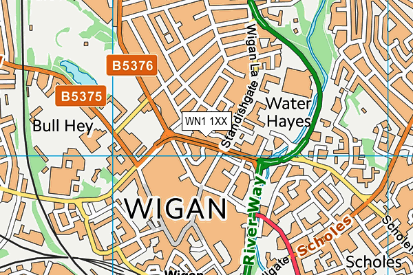WN1 1XX map - OS VectorMap District (Ordnance Survey)