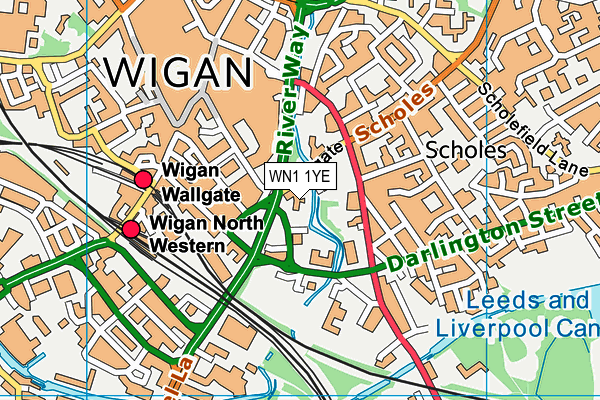 WN1 1YE map - OS VectorMap District (Ordnance Survey)