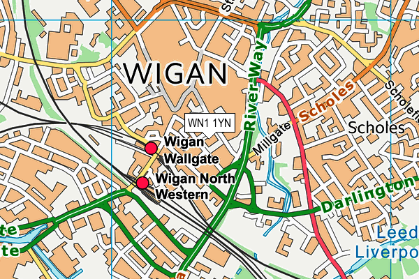 WN1 1YN map - OS VectorMap District (Ordnance Survey)