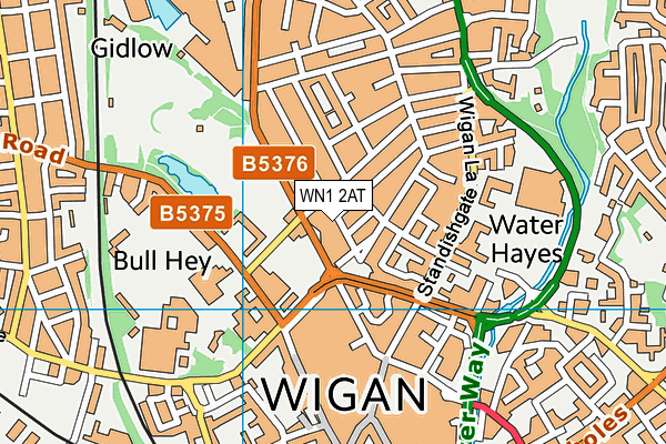 WN1 2AT map - OS VectorMap District (Ordnance Survey)