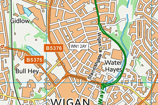 WN1 2AY map - OS VectorMap District (Ordnance Survey)