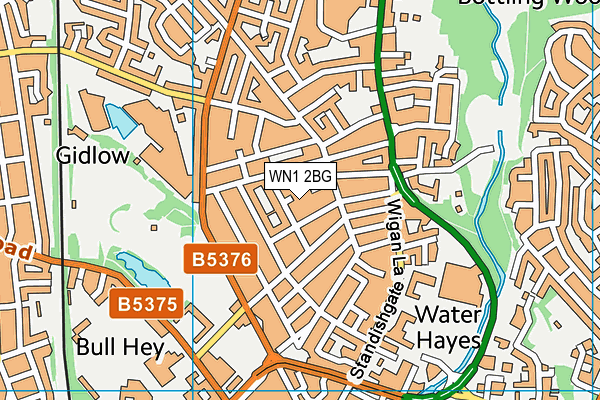 WN1 2BG map - OS VectorMap District (Ordnance Survey)