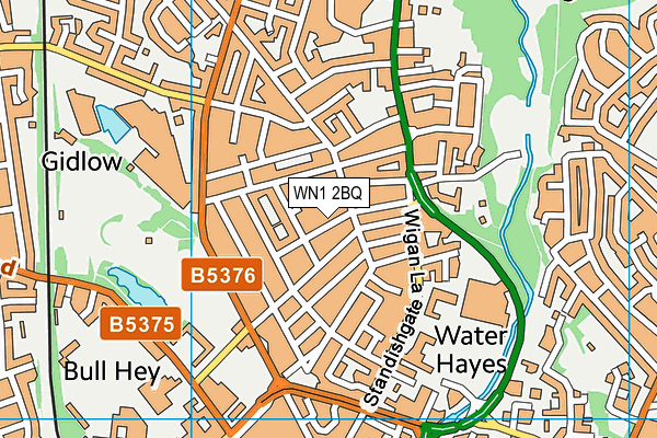 WN1 2BQ map - OS VectorMap District (Ordnance Survey)