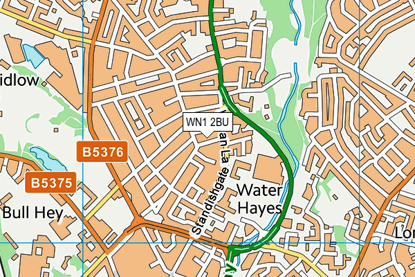 WN1 2BU map - OS VectorMap District (Ordnance Survey)