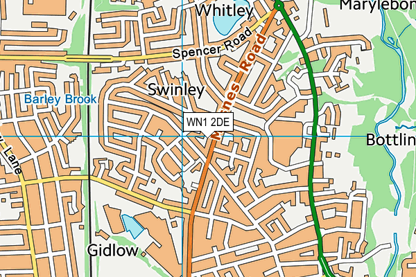 WN1 2DE map - OS VectorMap District (Ordnance Survey)