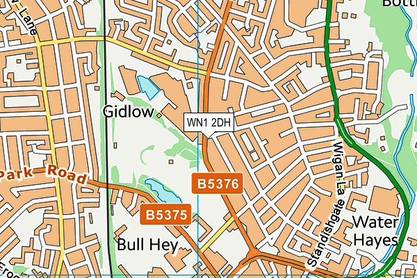 WN1 2DH map - OS VectorMap District (Ordnance Survey)