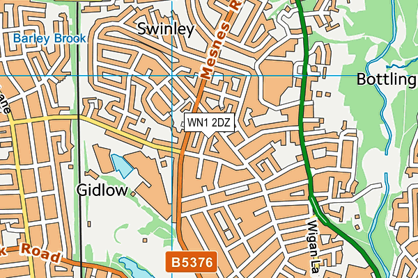 WN1 2DZ map - OS VectorMap District (Ordnance Survey)