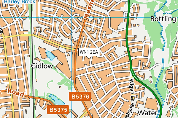 WN1 2EA map - OS VectorMap District (Ordnance Survey)