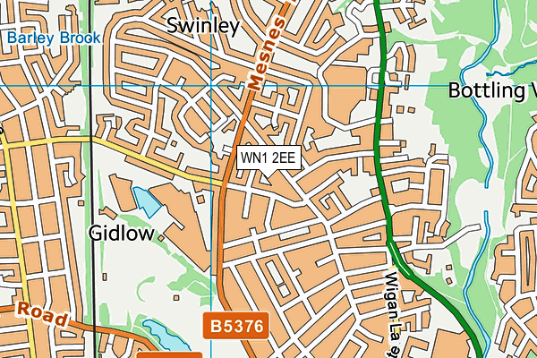 WN1 2EE map - OS VectorMap District (Ordnance Survey)