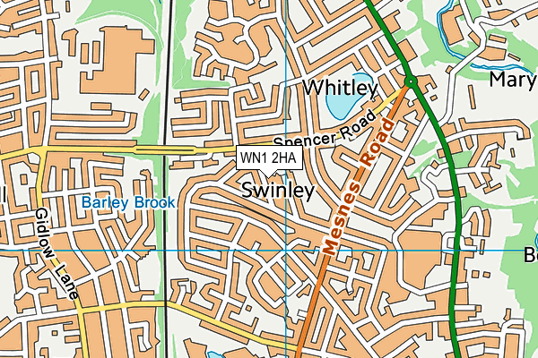 WN1 2HA map - OS VectorMap District (Ordnance Survey)