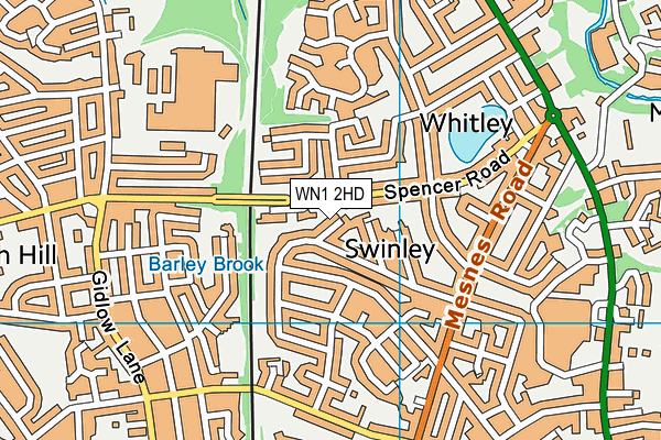 WN1 2HD map - OS VectorMap District (Ordnance Survey)