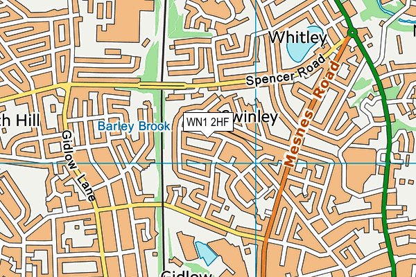 WN1 2HF map - OS VectorMap District (Ordnance Survey)