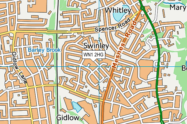WN1 2HG map - OS VectorMap District (Ordnance Survey)