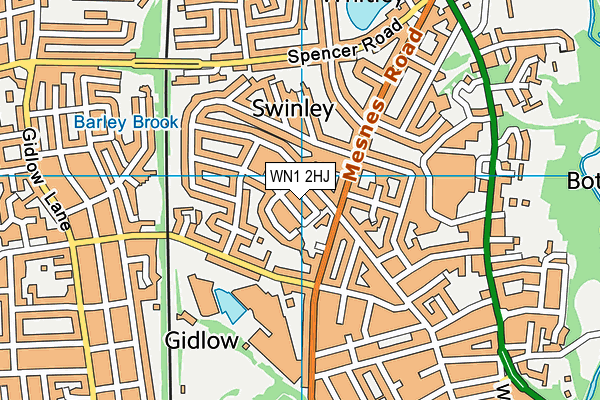 WN1 2HJ map - OS VectorMap District (Ordnance Survey)
