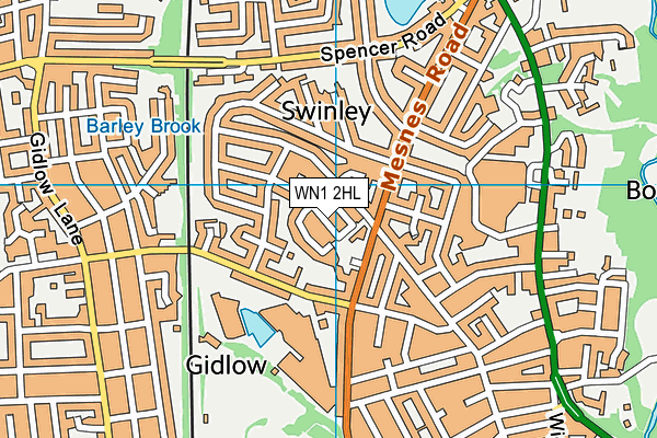 WN1 2HL map - OS VectorMap District (Ordnance Survey)