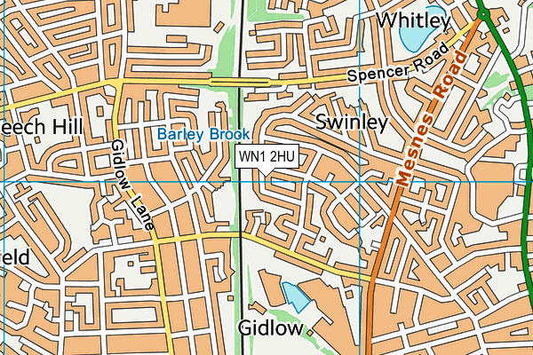 WN1 2HU map - OS VectorMap District (Ordnance Survey)