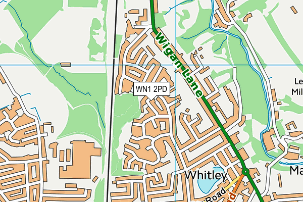 WN1 2PD map - OS VectorMap District (Ordnance Survey)