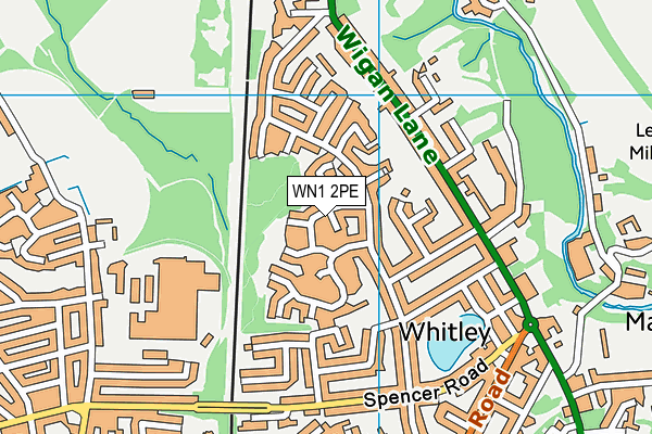 WN1 2PE map - OS VectorMap District (Ordnance Survey)