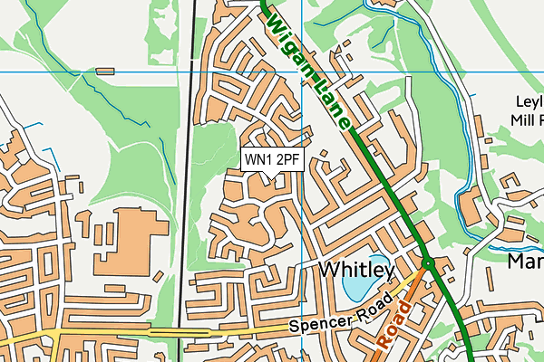 WN1 2PF map - OS VectorMap District (Ordnance Survey)