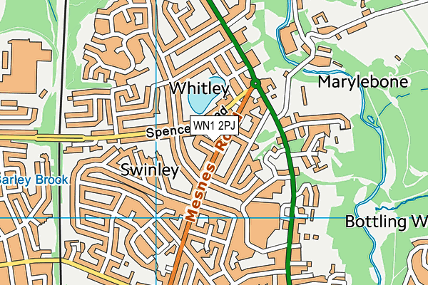 WN1 2PJ map - OS VectorMap District (Ordnance Survey)