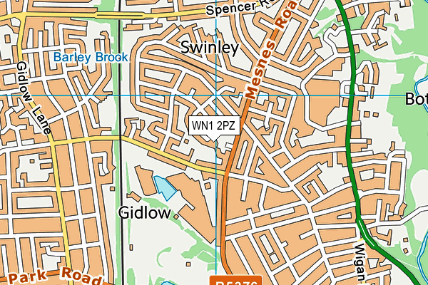 WN1 2PZ map - OS VectorMap District (Ordnance Survey)