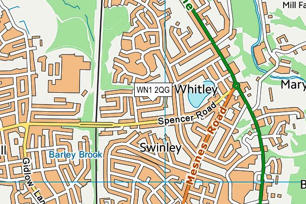 WN1 2QG map - OS VectorMap District (Ordnance Survey)