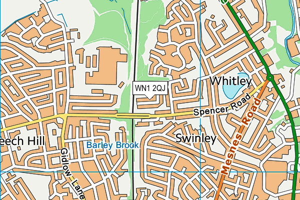 WN1 2QJ map - OS VectorMap District (Ordnance Survey)