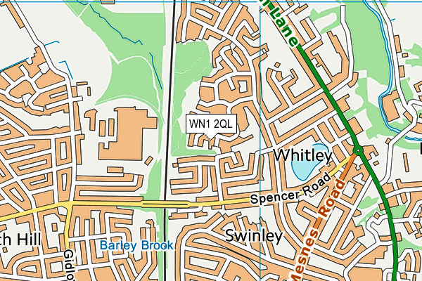 WN1 2QL map - OS VectorMap District (Ordnance Survey)
