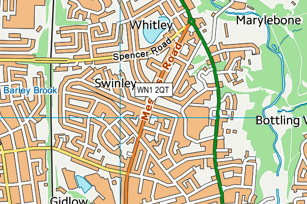 WN1 2QT map - OS VectorMap District (Ordnance Survey)