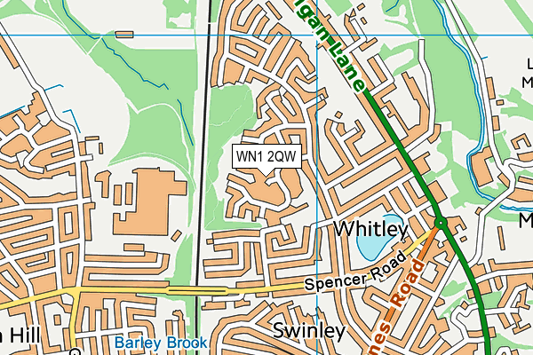 WN1 2QW map - OS VectorMap District (Ordnance Survey)