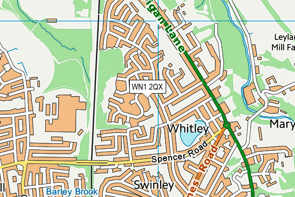 WN1 2QX map - OS VectorMap District (Ordnance Survey)