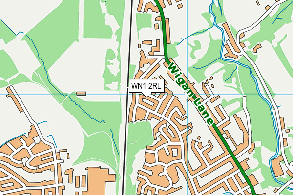 WN1 2RL map - OS VectorMap District (Ordnance Survey)