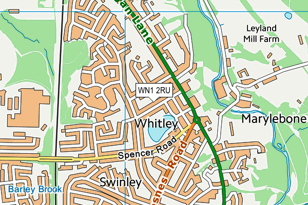 WN1 2RU map - OS VectorMap District (Ordnance Survey)