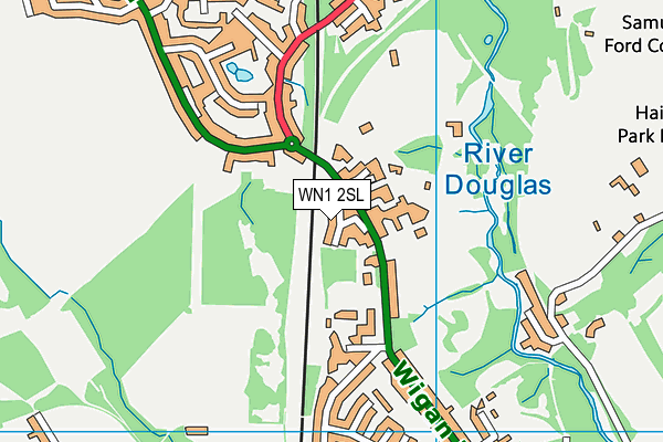 WN1 2SL map - OS VectorMap District (Ordnance Survey)