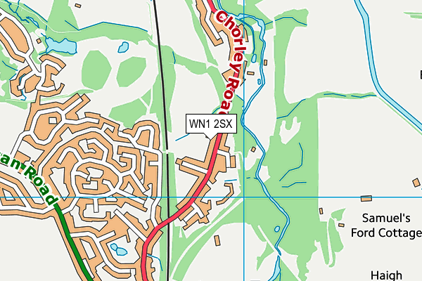 WN1 2SX map - OS VectorMap District (Ordnance Survey)