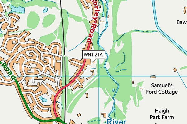 WN1 2TA map - OS VectorMap District (Ordnance Survey)