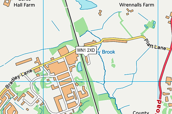WN1 2XD map - OS VectorMap District (Ordnance Survey)